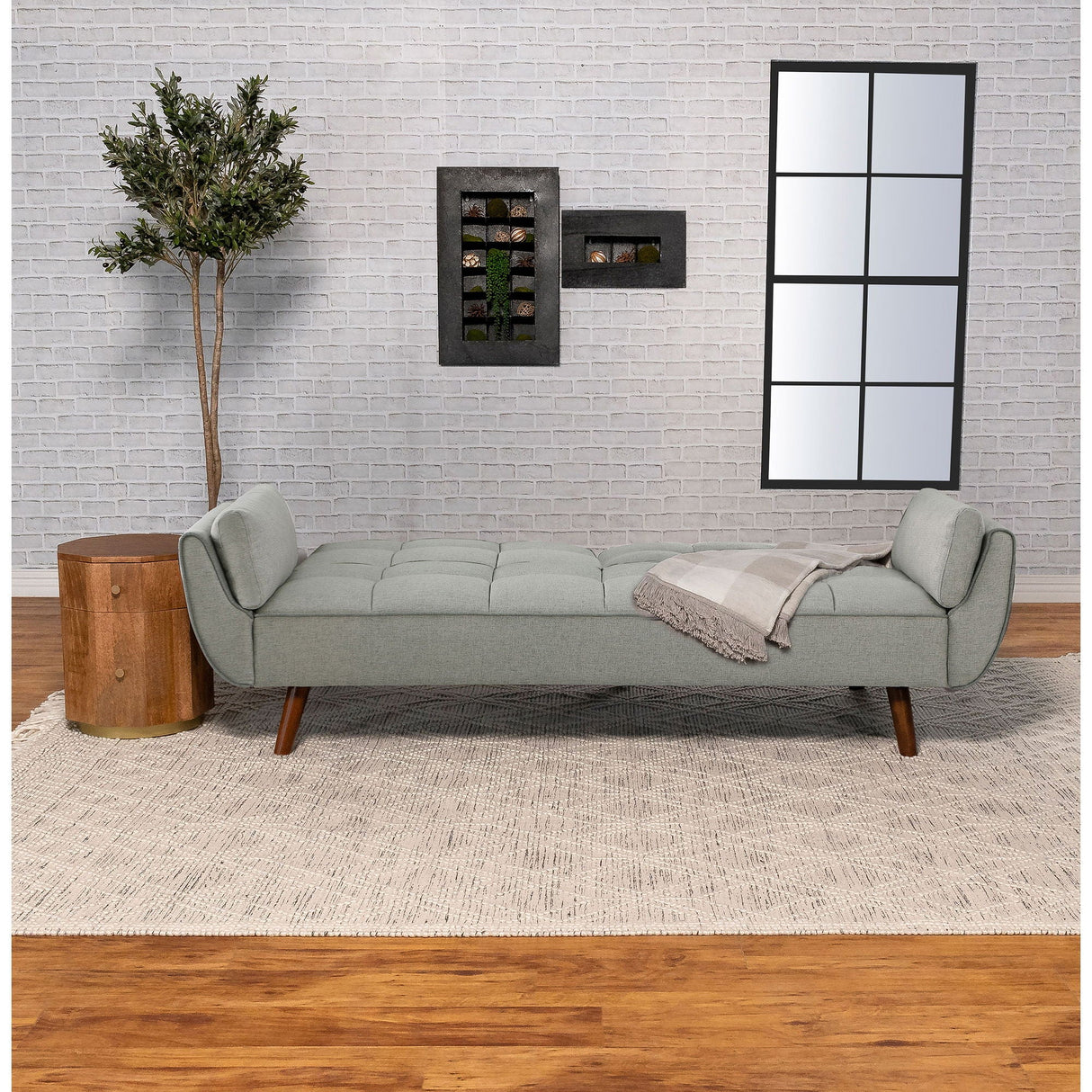 Caufield - Tufted Convertible Sofa Bed Upholstered - Gray