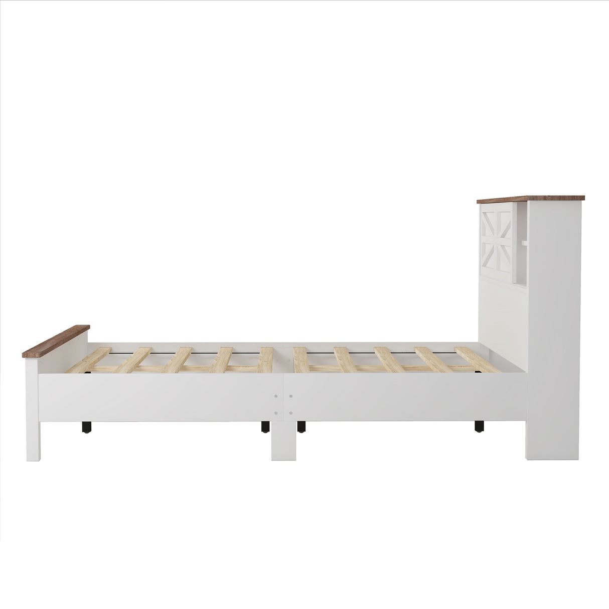 3-Piece Full Size Farmhouse Platform Bed Set with Storage