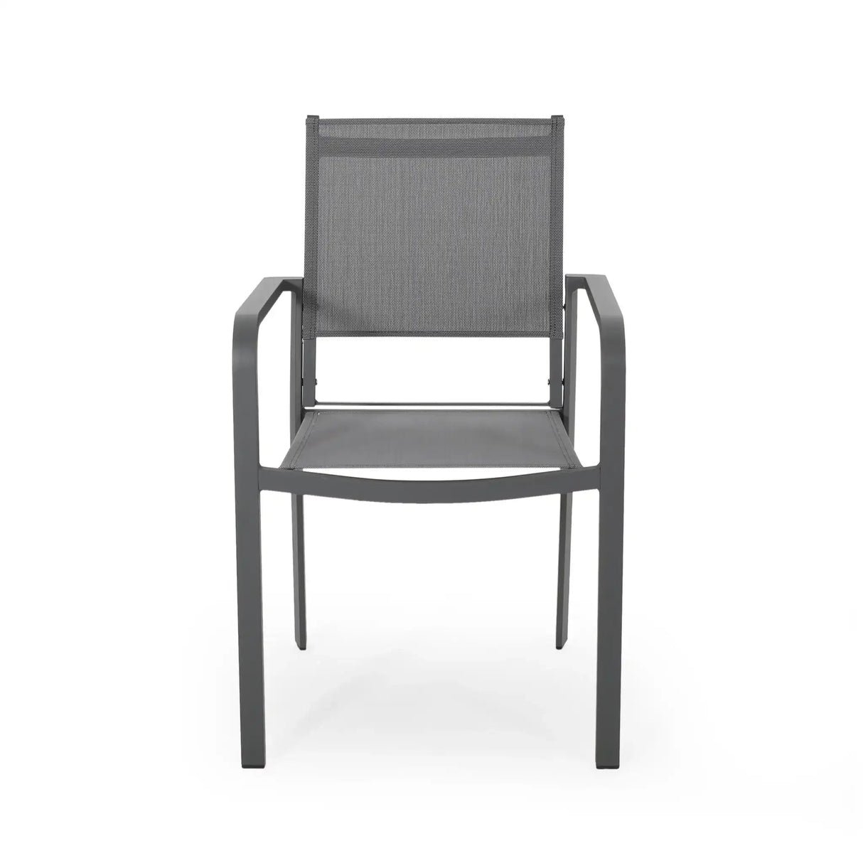 Waterfal Outdoor Aluminum Dining Chair With Seat (Set of 2)