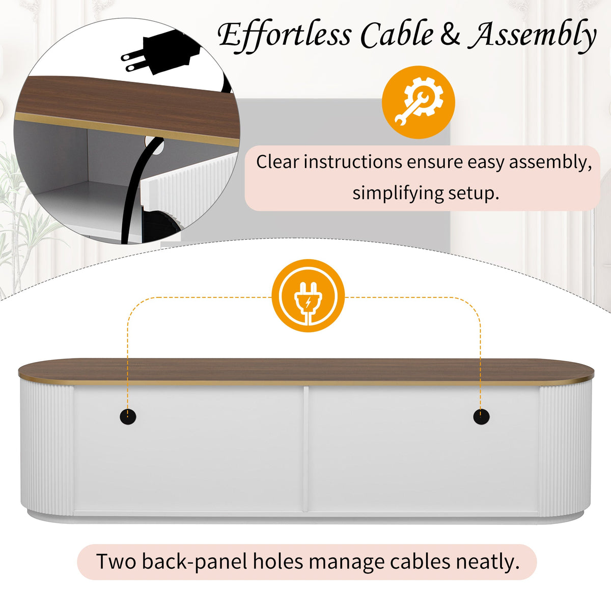 VIBE HAUS 70.8'' Modern Minimalist TV Stand