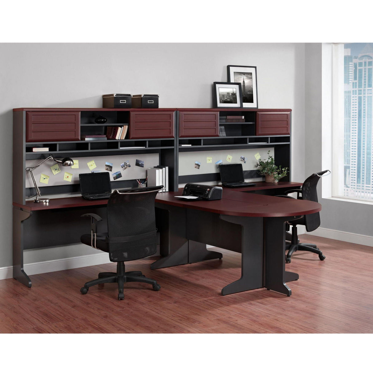 Pursuit - Hutch With Open And Concealed Compartments - Cherry