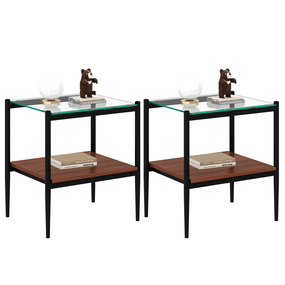Set of 2 Rectangle End Table