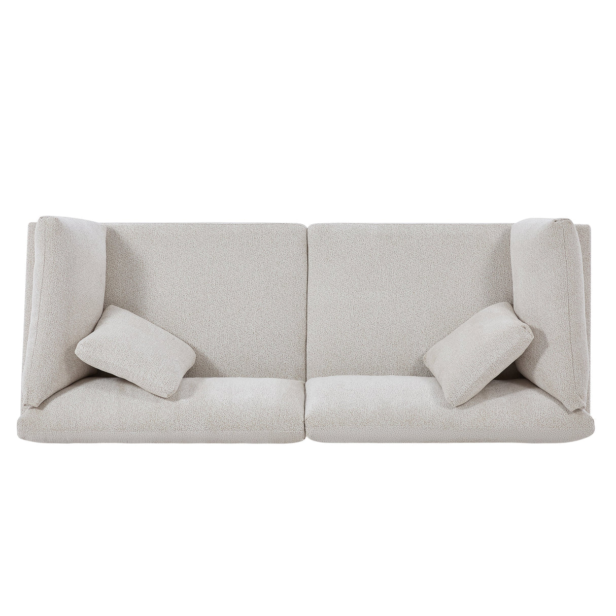 83.5" Modern Flared Arms Sofa (Beige)