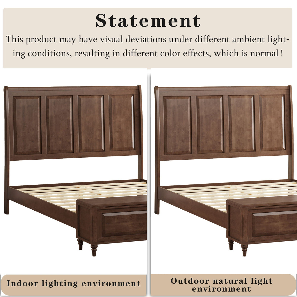 Sleigh Bed Frame With Tall Headboard And Storage Bench