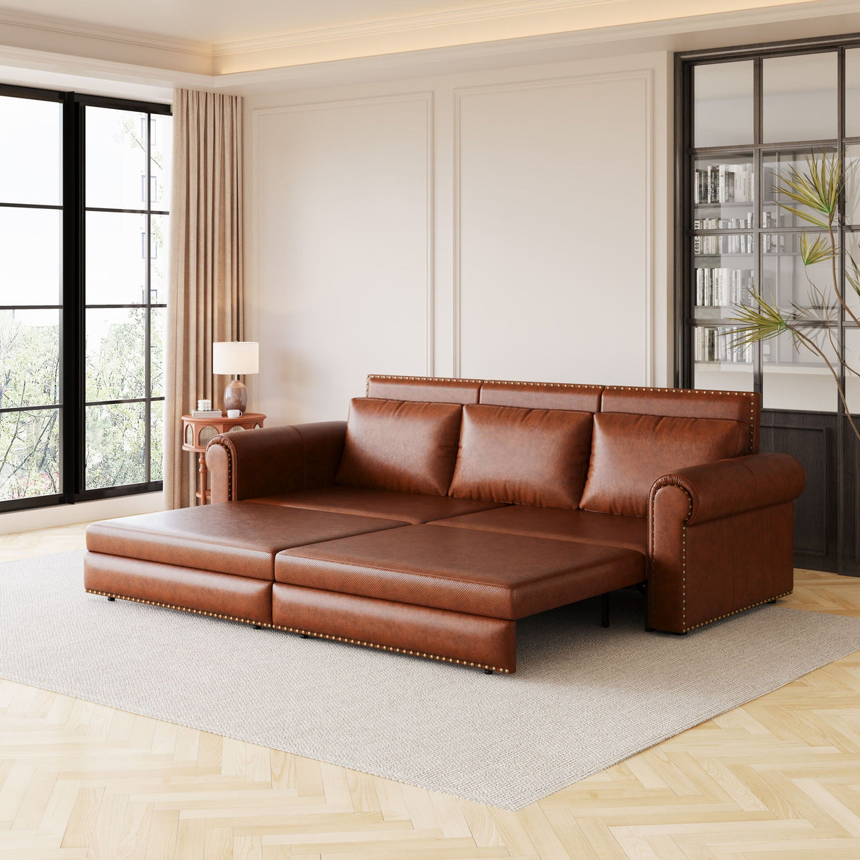 Chesterfield Sofa & Pull Out Bed