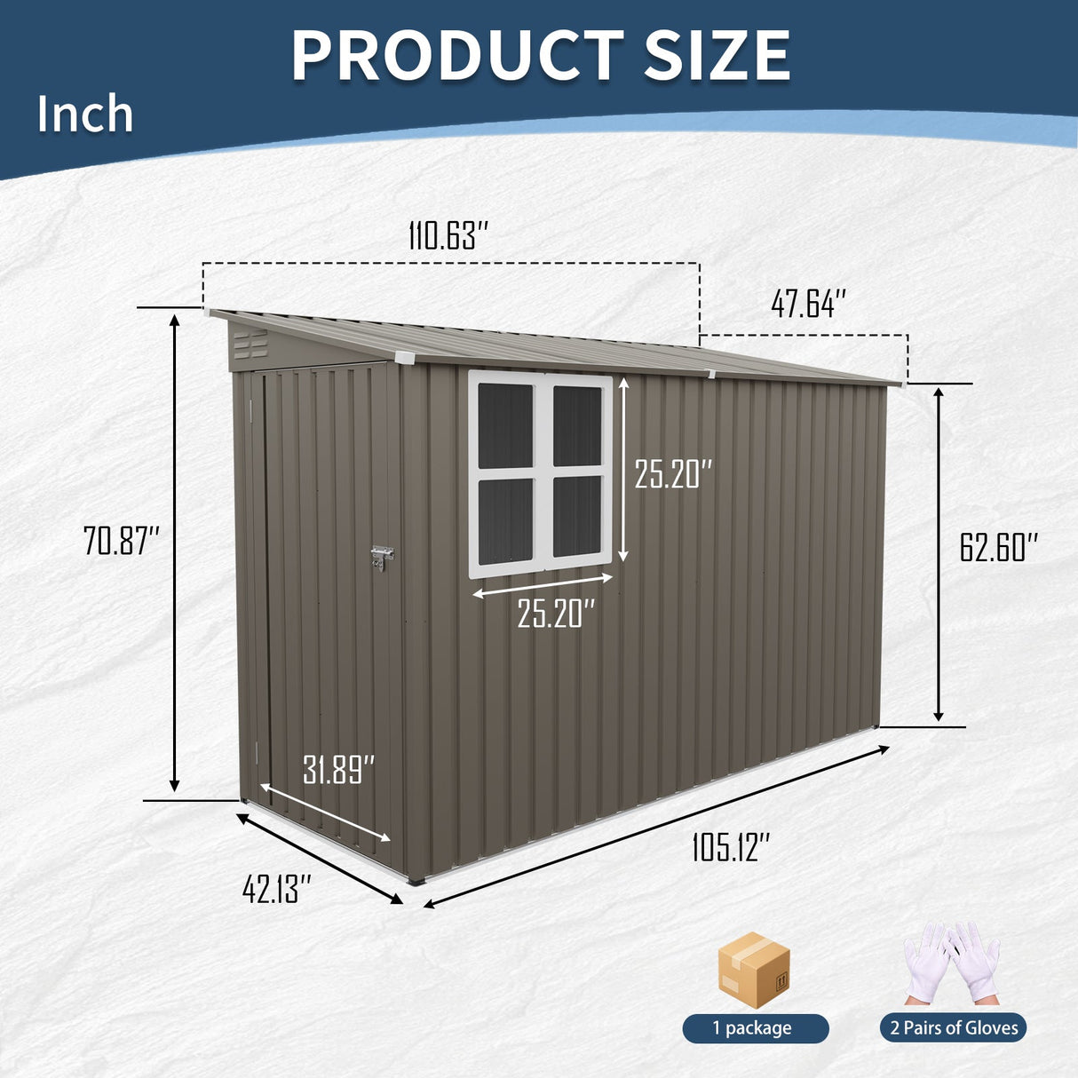 4x9FT Olive Shed