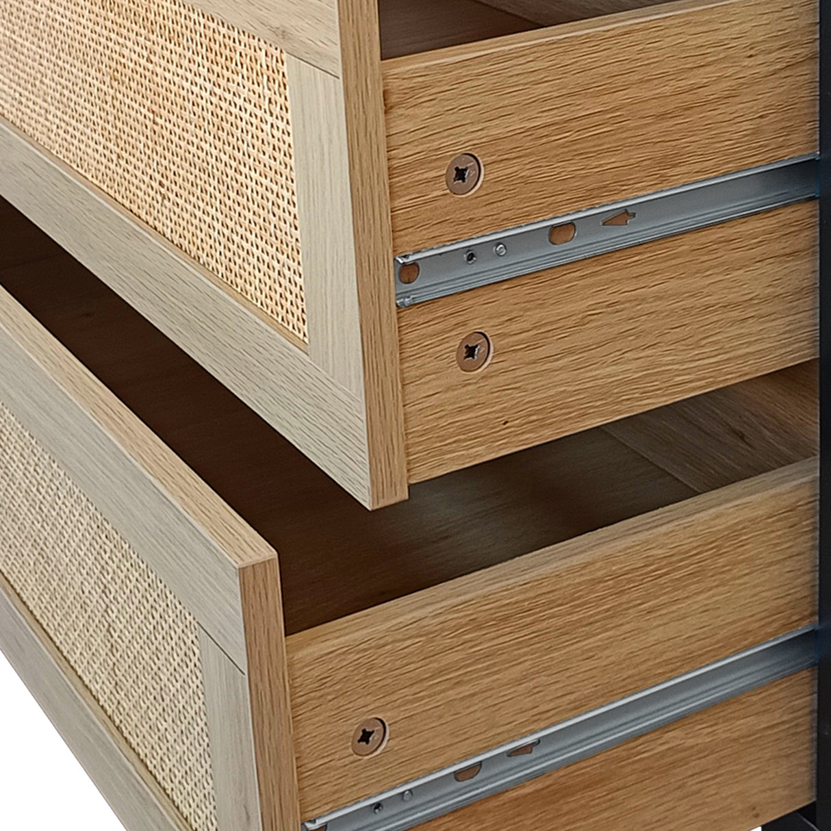 51.18' 6-Drawers Rattan Storage Cabinet