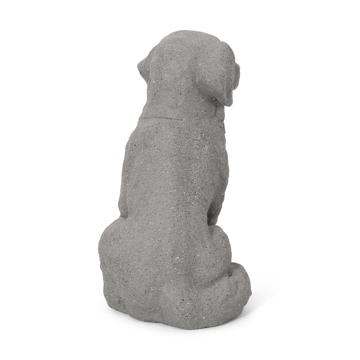 MGO Dog Statue, Outdoor Stone Gray, No Assembly Required