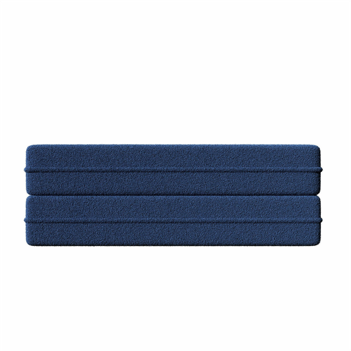 Modern Floor Sofa, With 2 Pillows, Convertible Teddy Fabric Foam Filled Bed