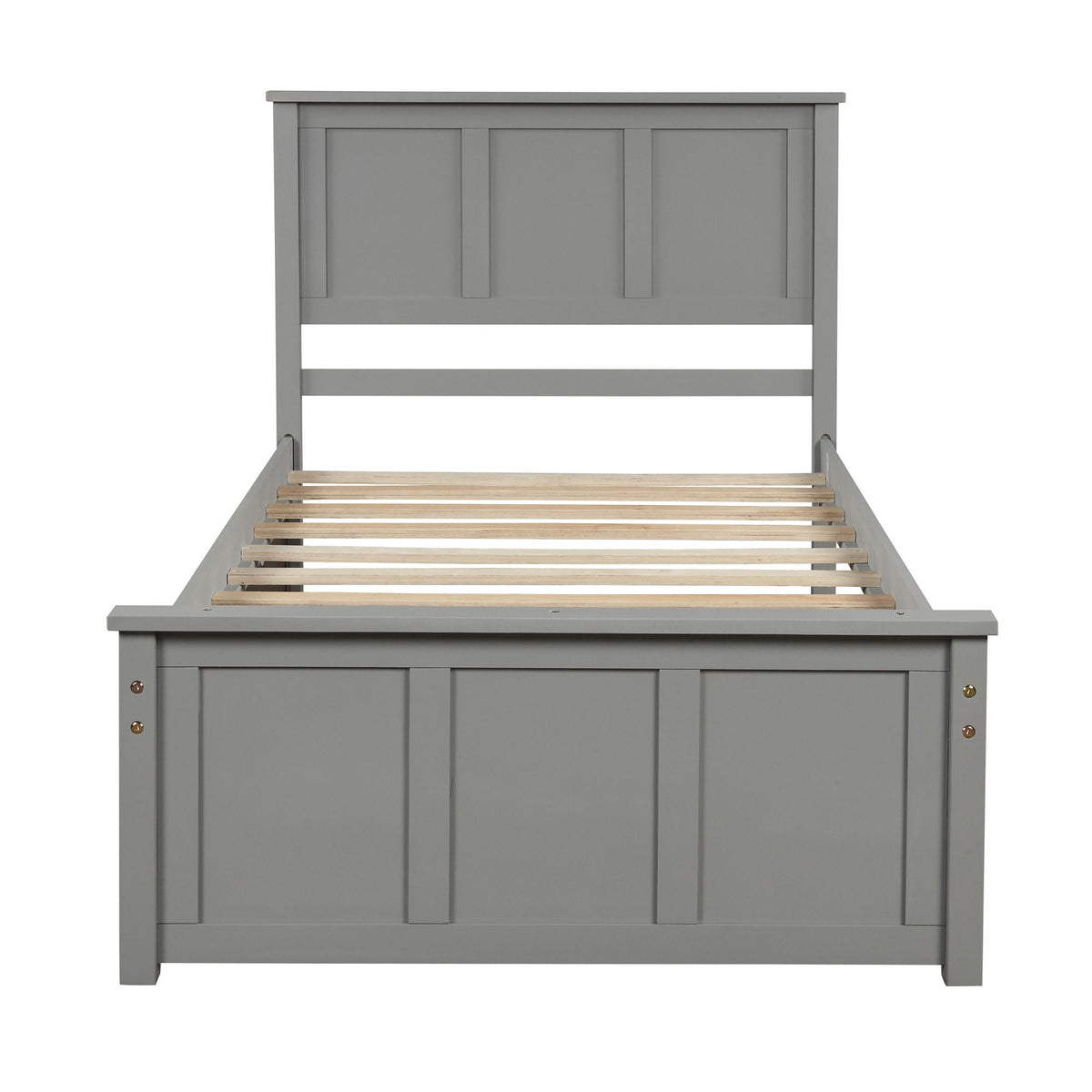 Platform Storage Bed With 2 Wheel Base Drawers