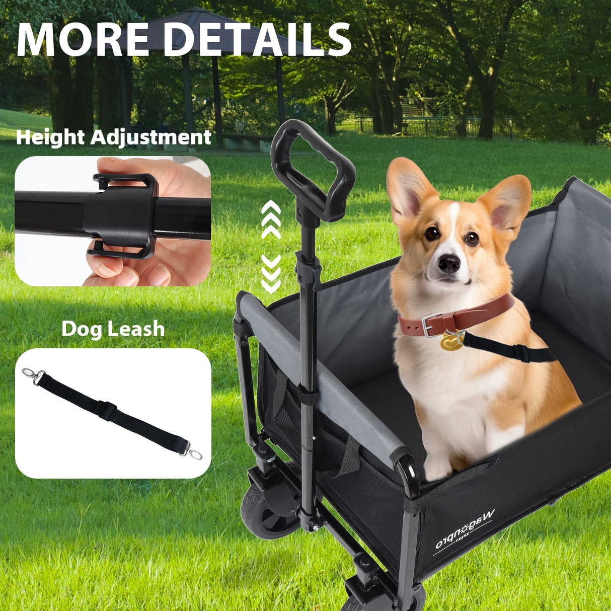 All-in-One Convertible Folding 4-Wheel Trolley with Bench Seat