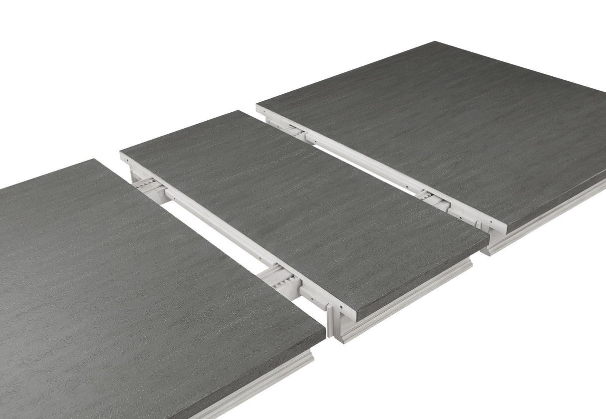 Katia - Dining Table With Leaf - Gray / White