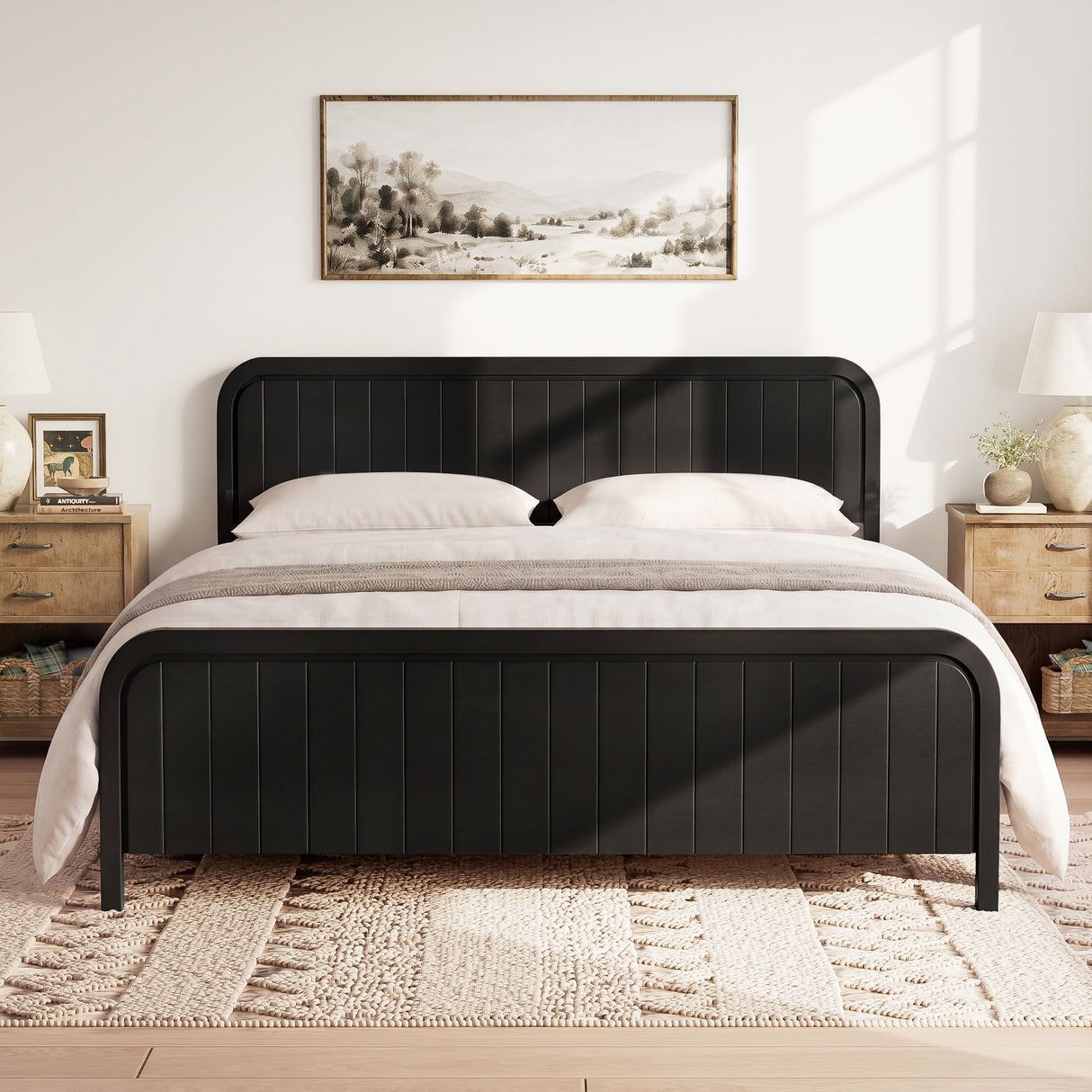 King Bed Frame with Headboard