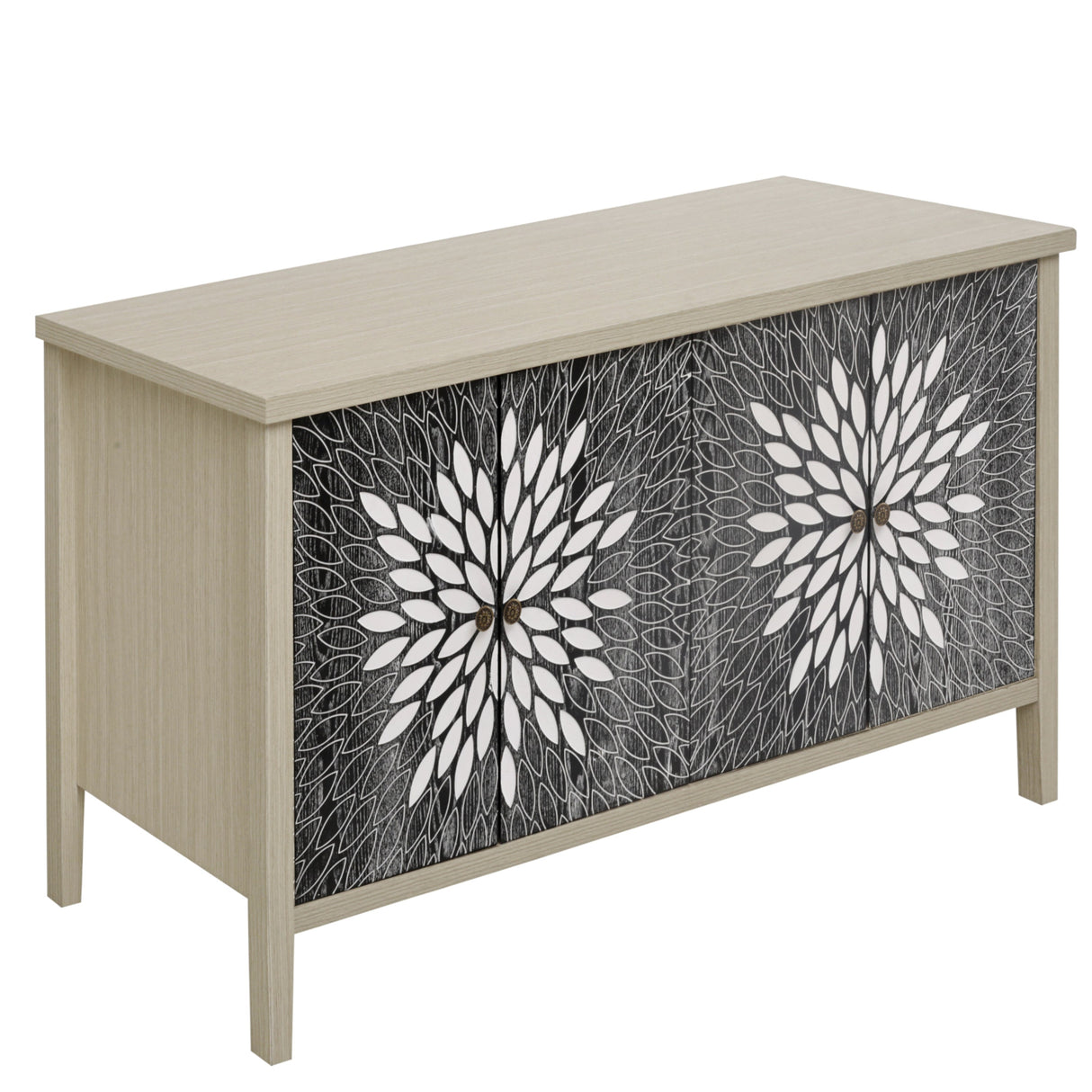 Sideboard Buffet Cabinet with 4 Doors and Adjustable Shelves