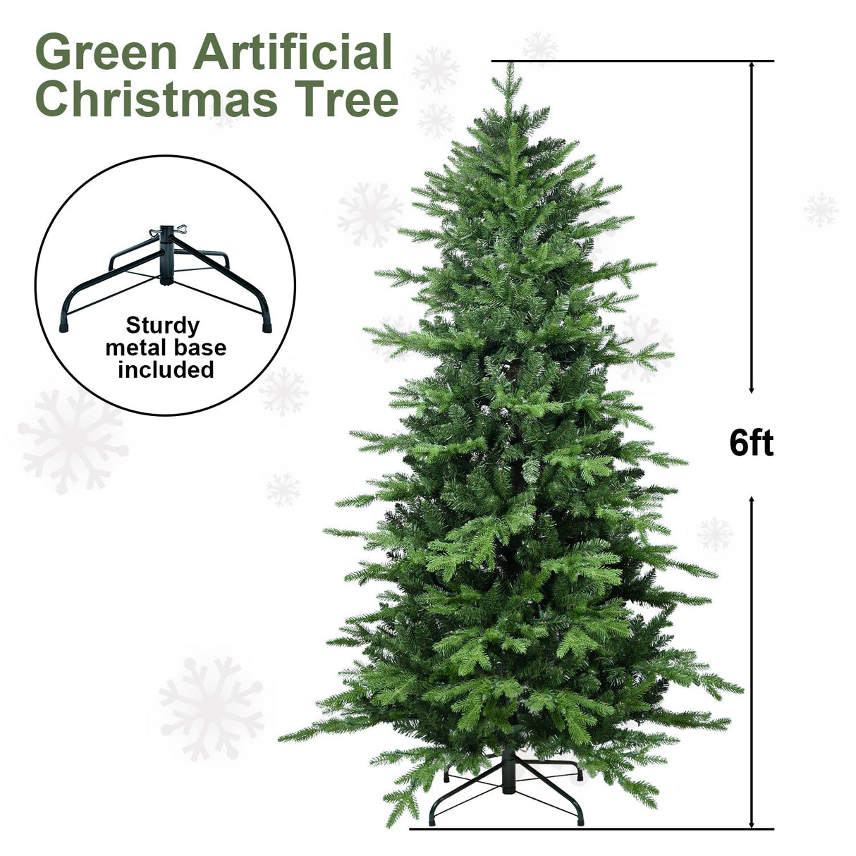 4FT Green PVC and PE Christmas Tree with 919 Tips