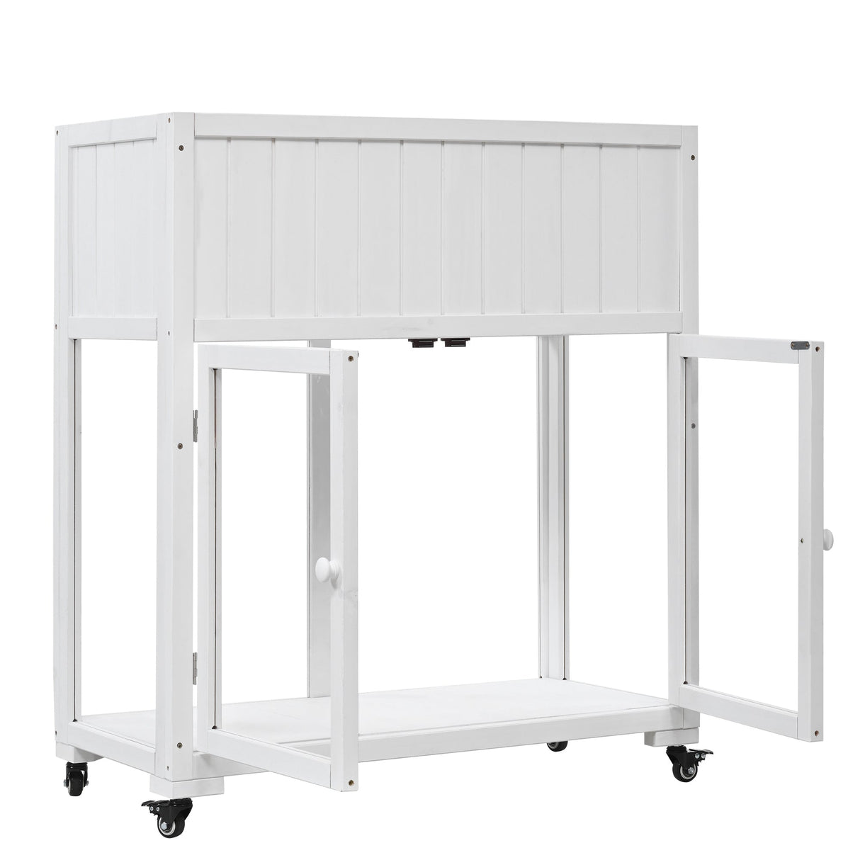 TOPMAX Patio Mini Wood Cold Frame Greenhouse