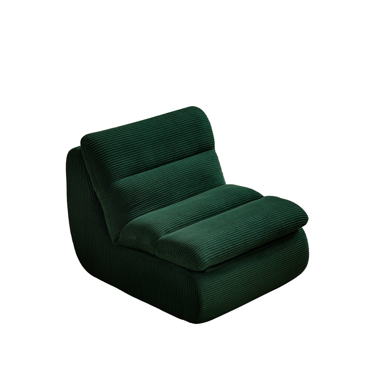 Modern Compressed Lounge Chair with OttomanCozy Corduroy Recliner