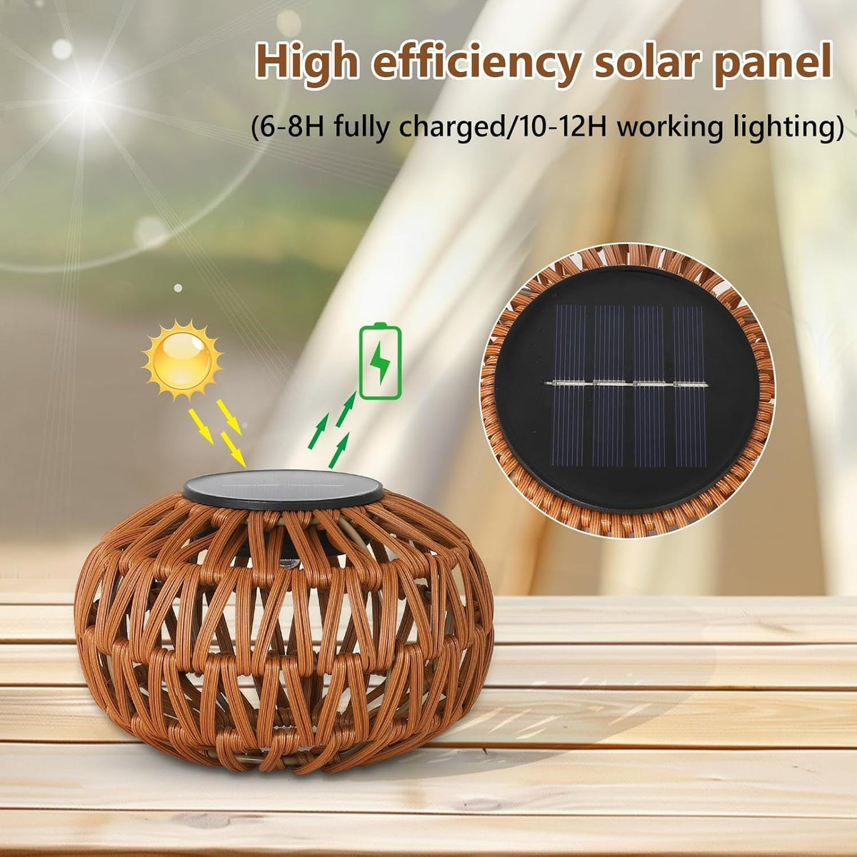2 Pack Solar Lanterns Outdoor Waterproof Table Lamp Decor