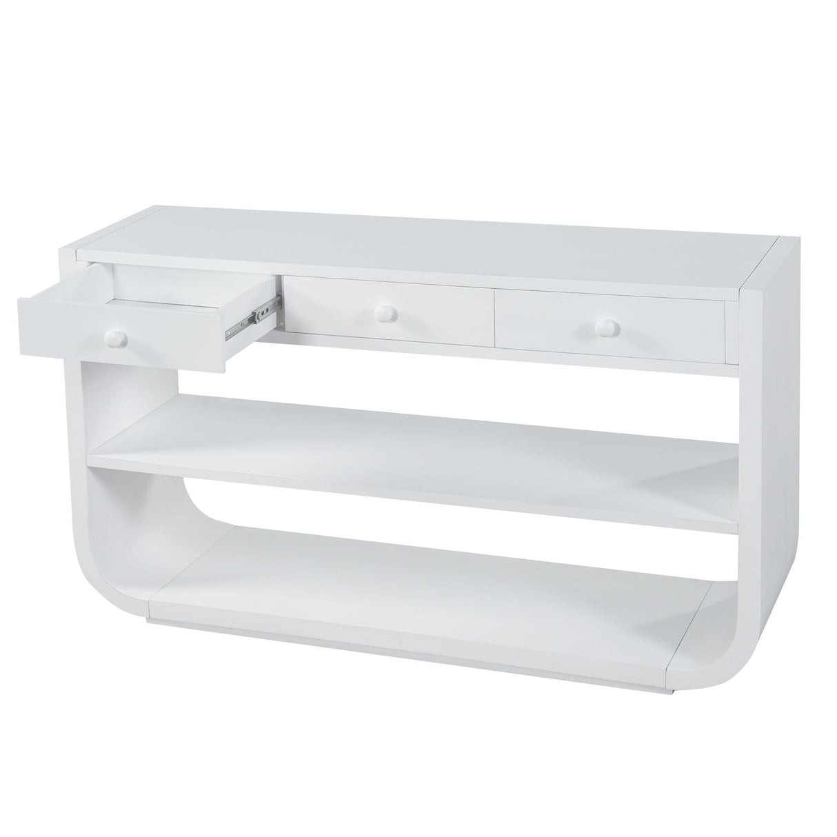 Console Table With 3 Soft Close Drawers & 2 Open Shelves
