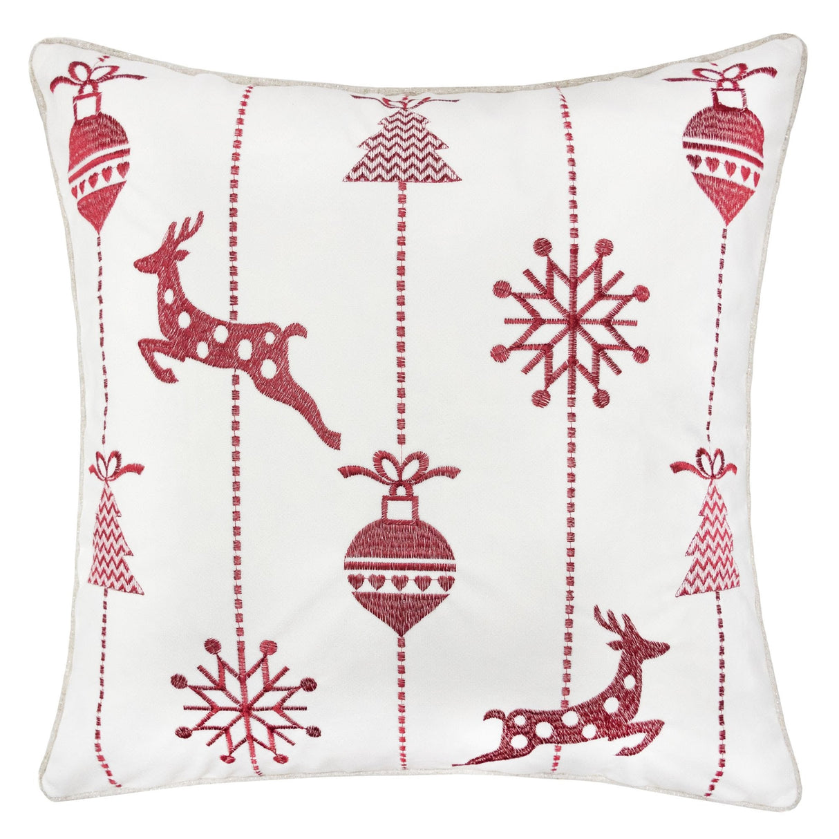 White Christmas Throw Pillow 20x20