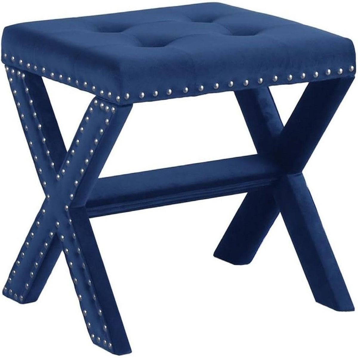 Upholstered Accent Bench With Nailhead Trim