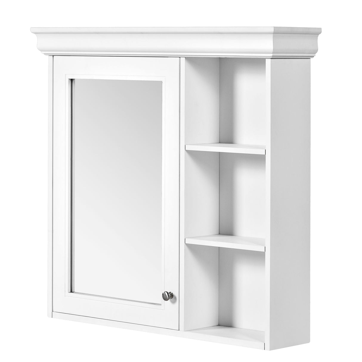 Wall Mounted Bathroom Medicine Cabinet with Mirror and Adjustable Storage