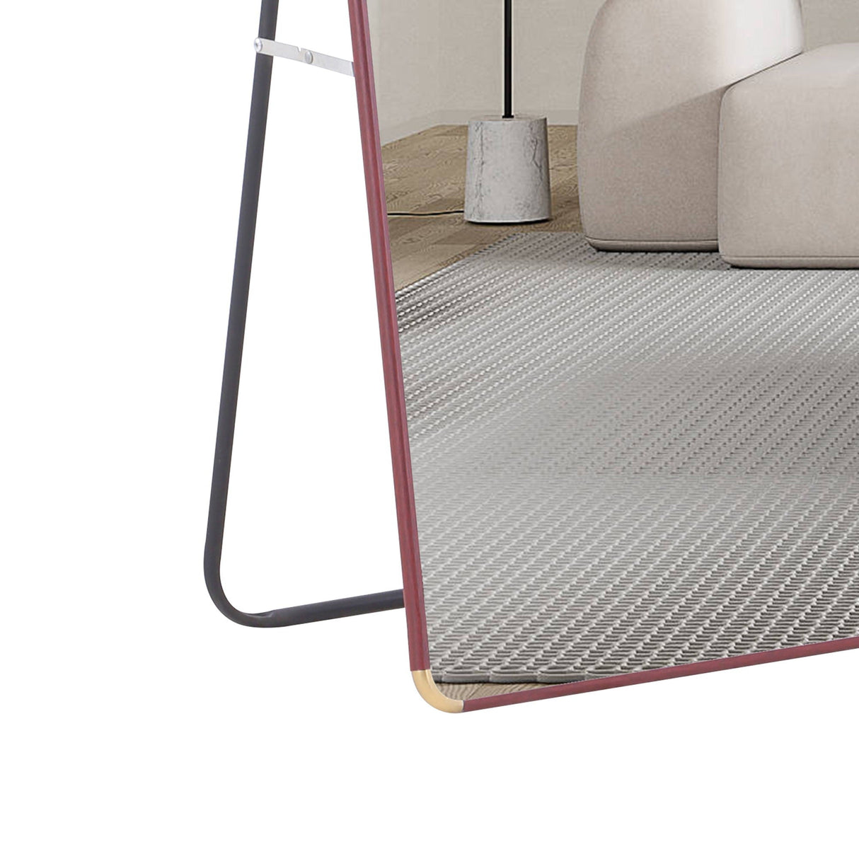 4Th Generation Floor Standing Full Length Mirror Wall Mounted Glass - Transparent