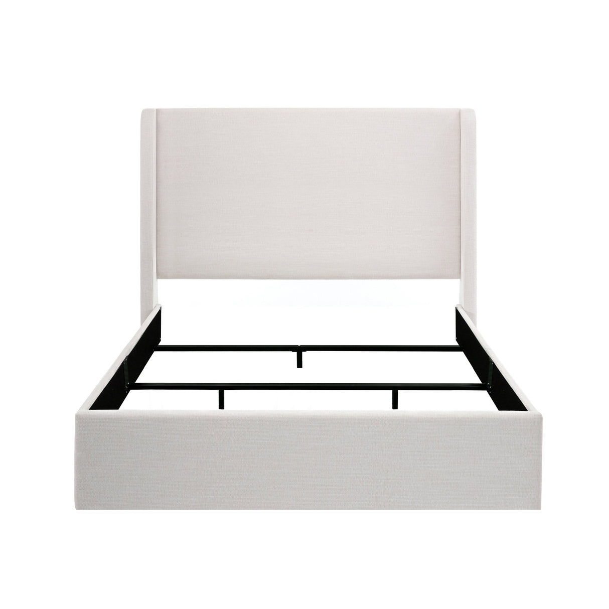 Caron Upholstered Wingback Bed with 54" High Headboard