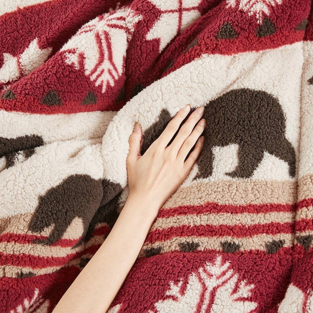 Print Sherpa Comforter Set