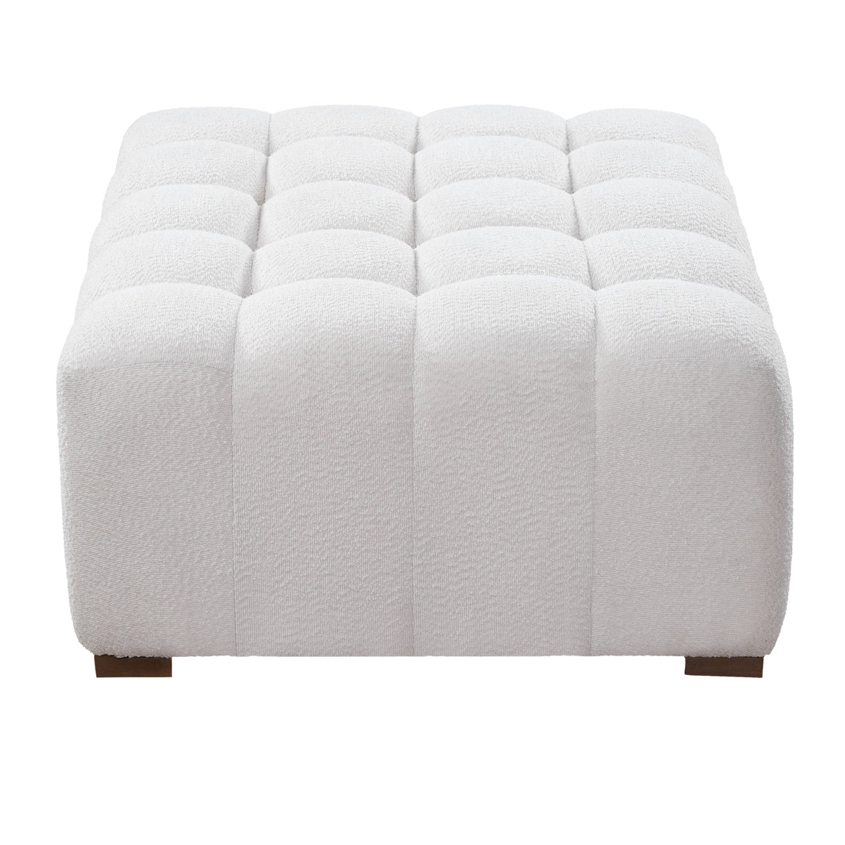 White Boucle Multipurpose Ottoman