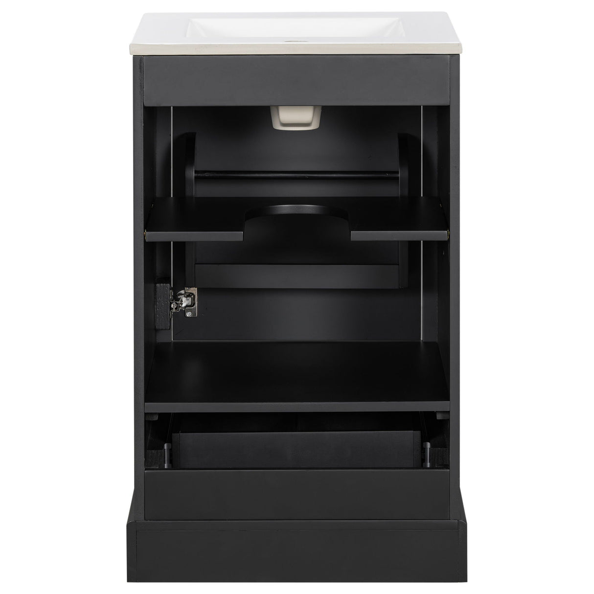 Bathroom Vanity With Sink, Soft Close Door, Adjustable U-Shaped Shelf