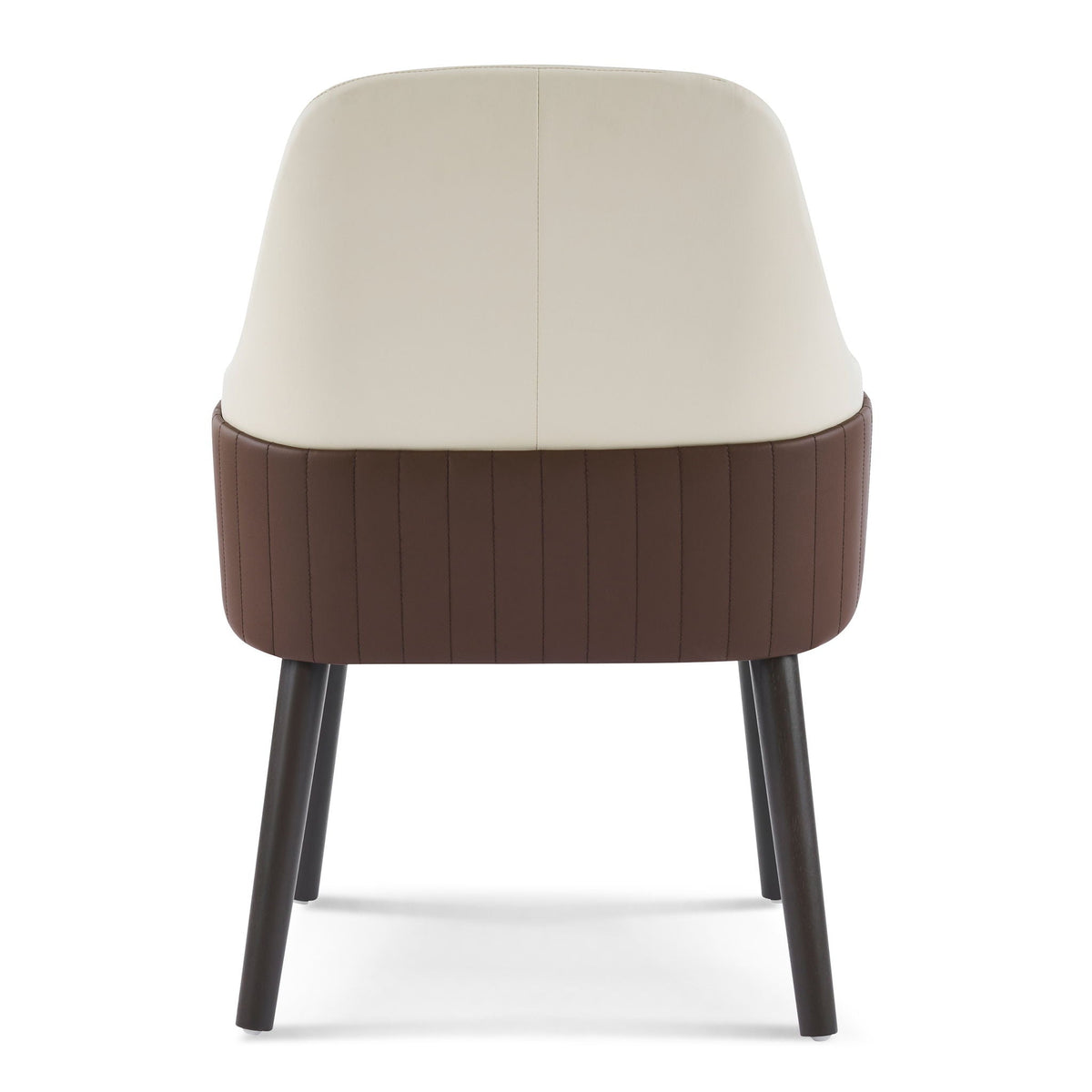 Indoor Dining Chair Set of 2 with Ergonomic Armrests - Beige/Brown
