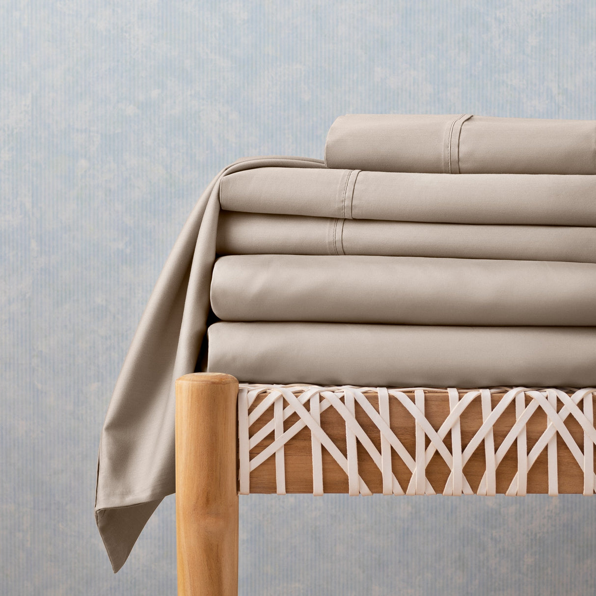 Linenspa 600TC Cotton Blend Queen Pillowcase Set - Sand