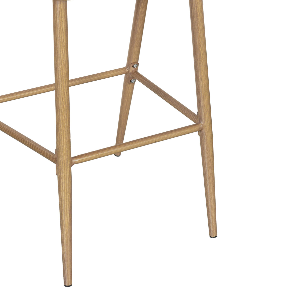 Outdoor 30.25' Bar Height Aluminum Frame Counter Stools with Scallop-shaped Backrest & Water-resistant CushionsSet of 2Maple Finish