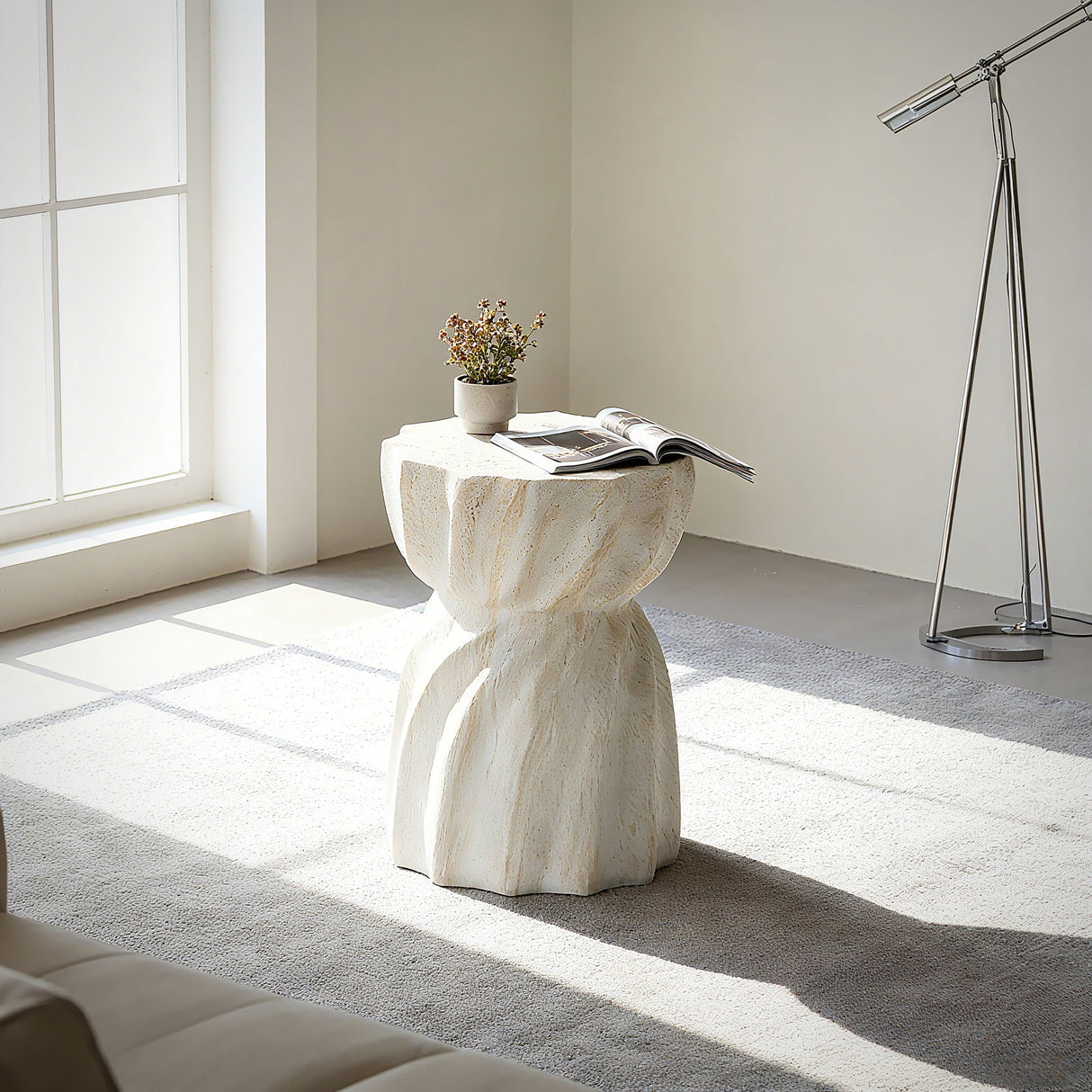 Outdoor End Table - Marble