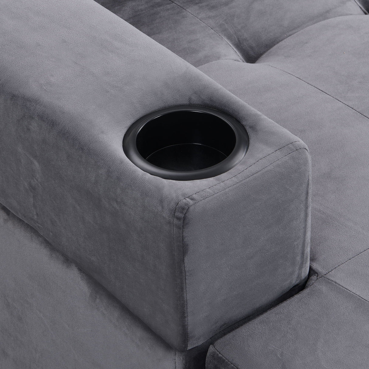 Modern Sectional Sofa Set With L Shape Chaise Lounge And Storage