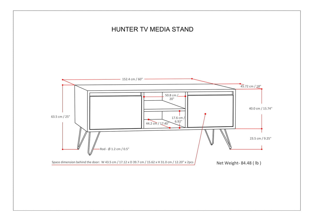 Hunter - Handcrafted TV Media Stand