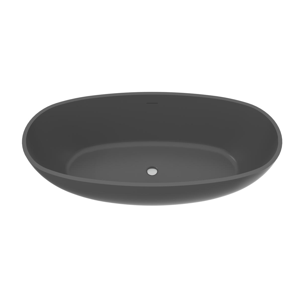 65.2 Inch Freestanding Solid Surface Soaking Bathtub