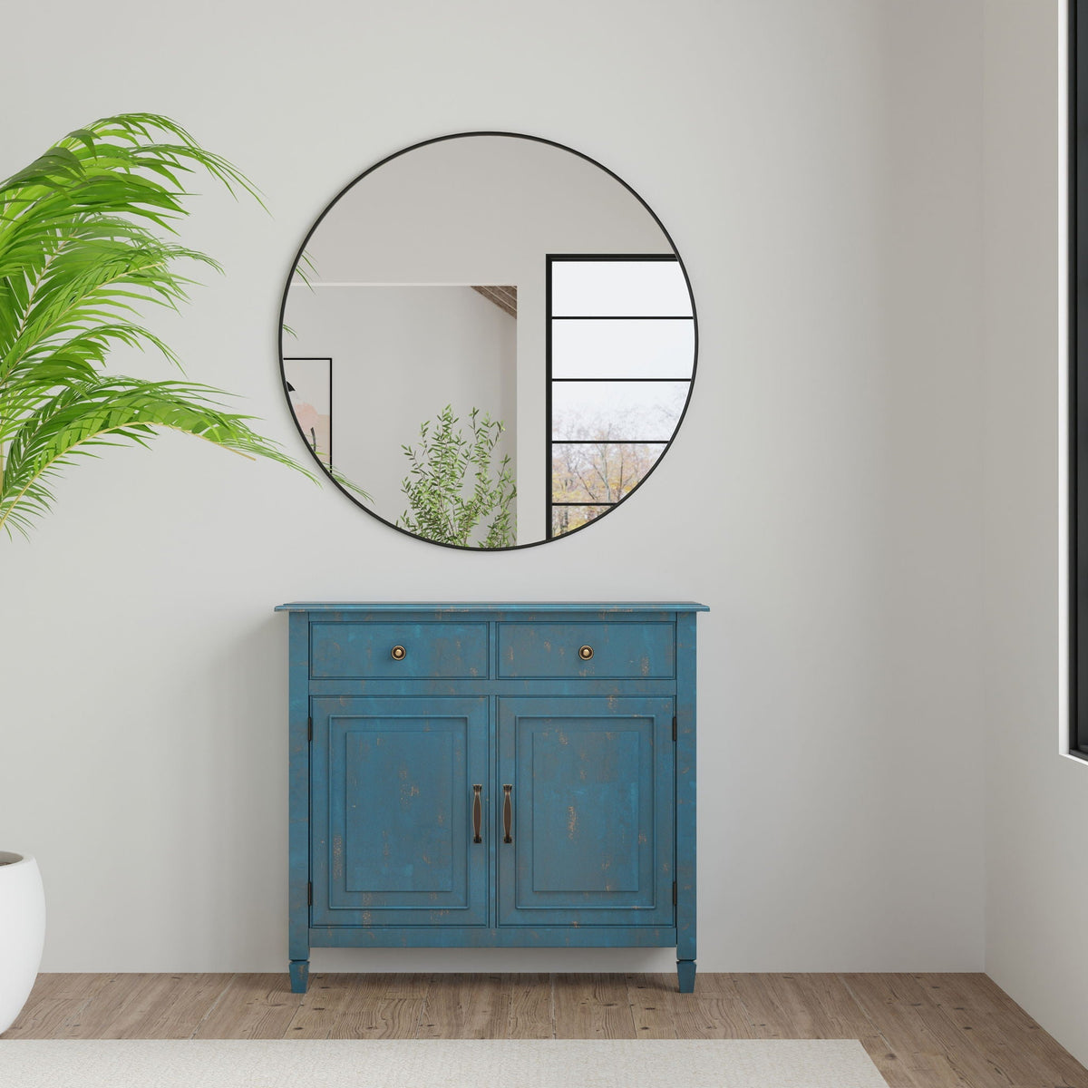 Entryway Storage Cabinet with Adjustable Shelves - Multiple Colors