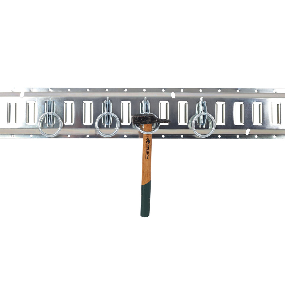 Universal E Track Tie-Down Rail Kit For Trucks, Vans, Garages - Silver