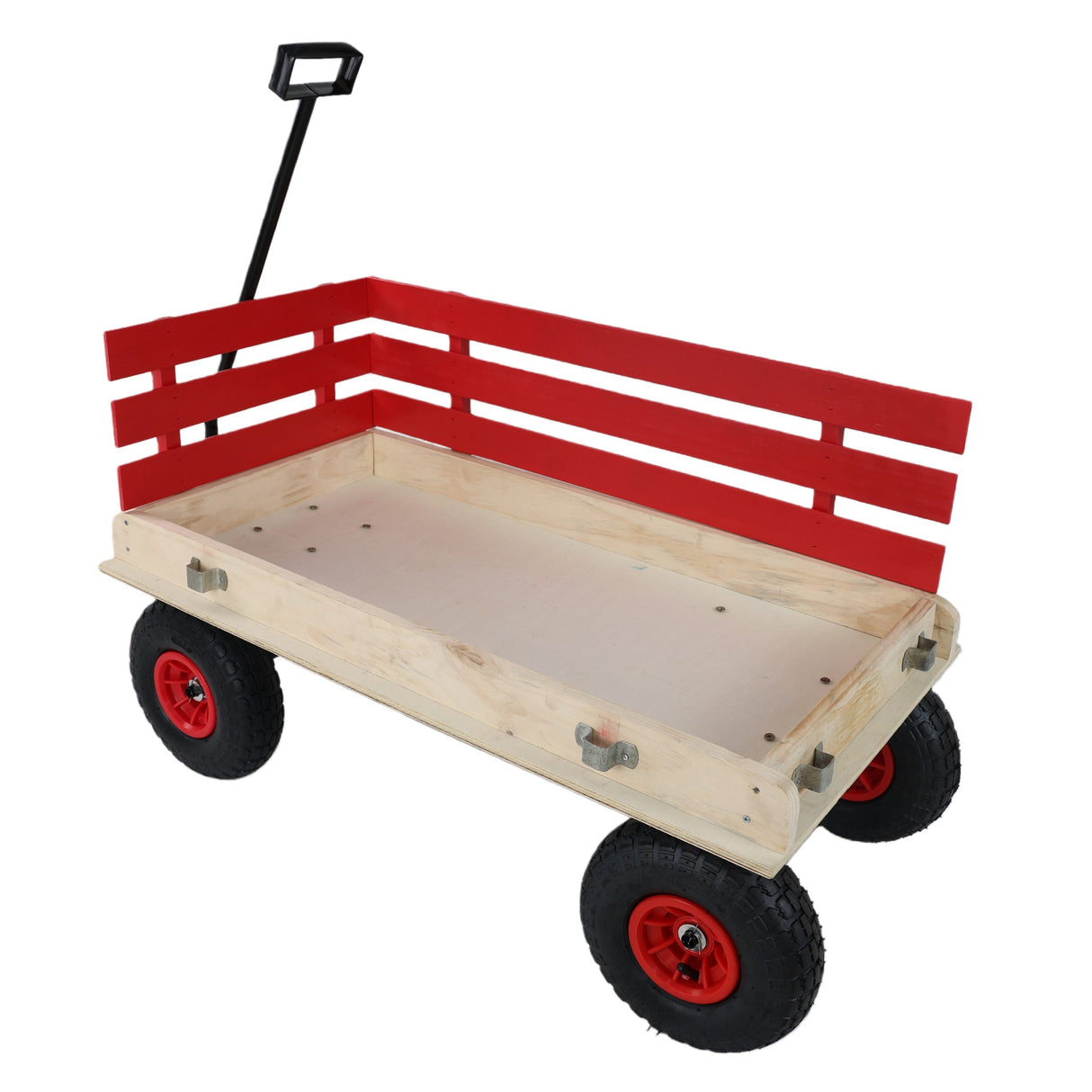Children's and garden wooden carriagesall-terrain rubber inflatable wheelers