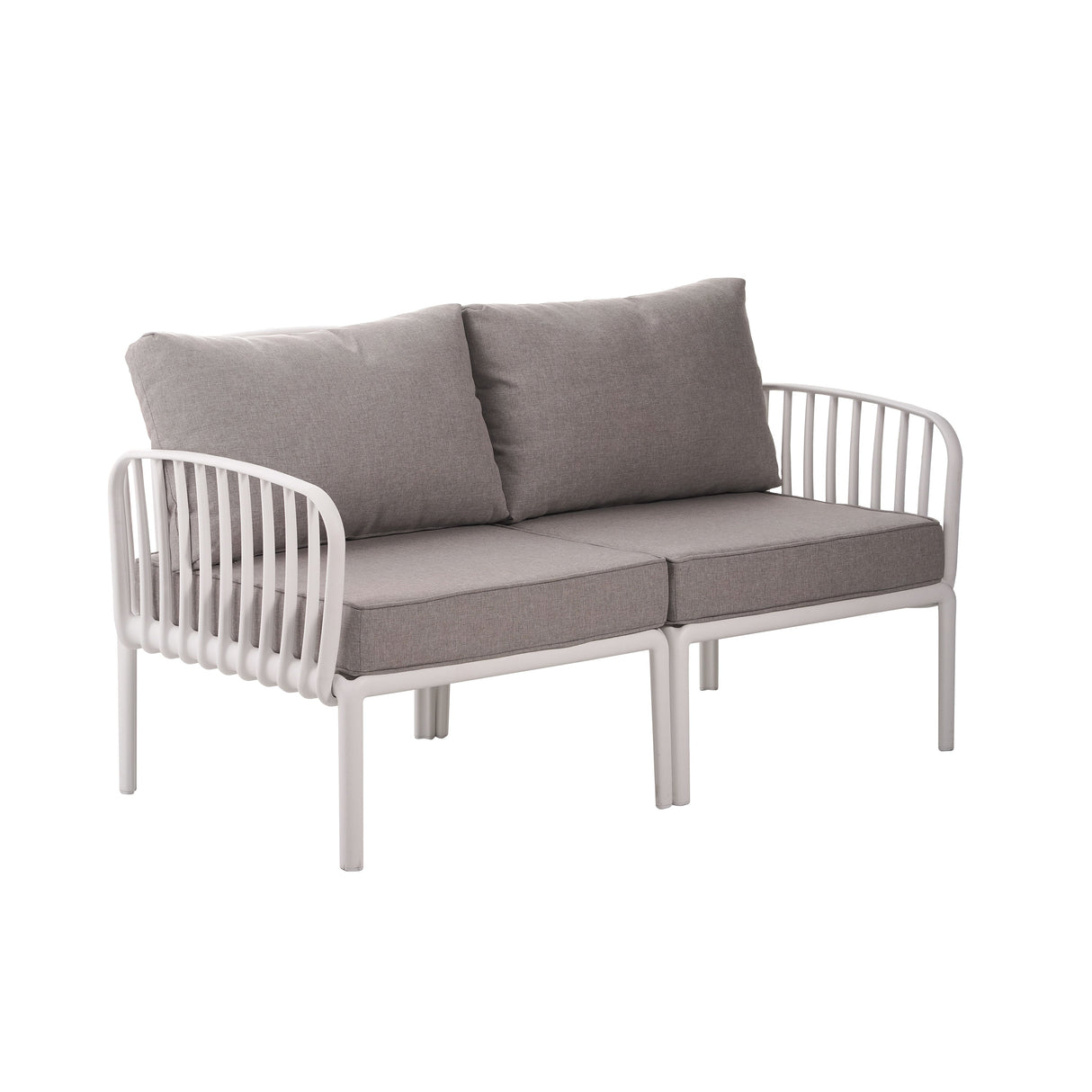 The Sleek All-Weather Resin Outdoor Loveseat and Coffee Table Set