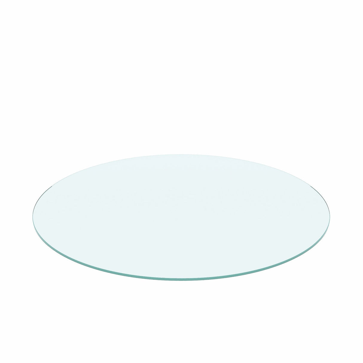 36" Round Tempered Glass Table Top Clear Glass 1 / 4" Thick Flat Polished Edge - Transparent