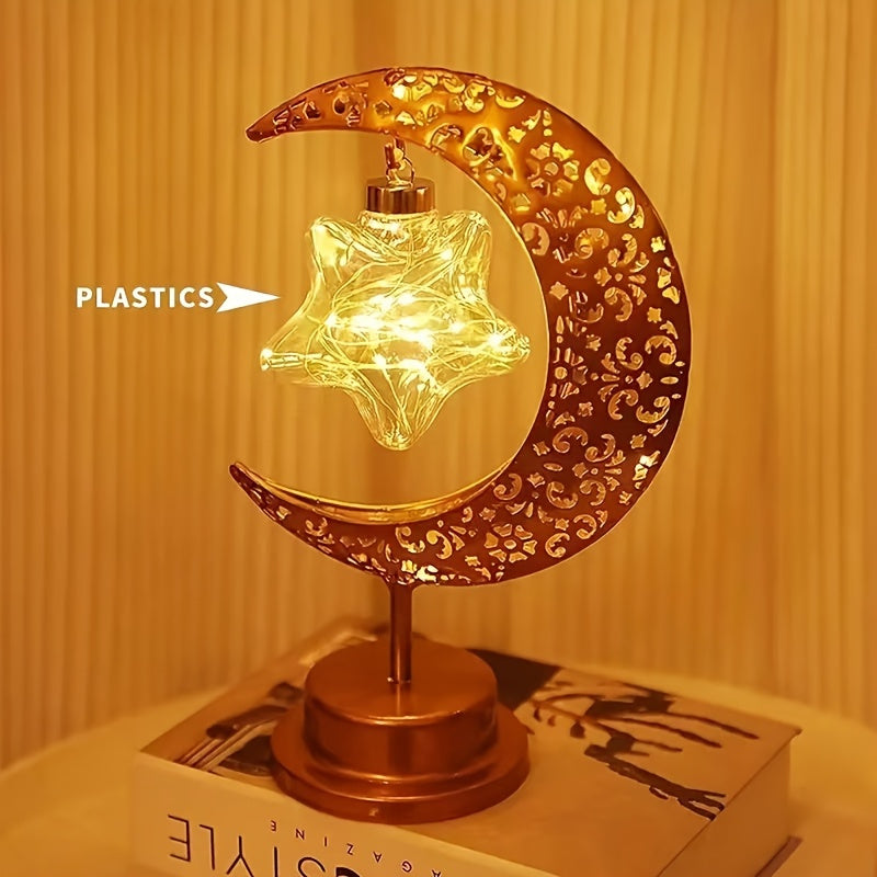 Crescent Moon LED Table Lamp – Festive Decorative Light for Home & Celebration