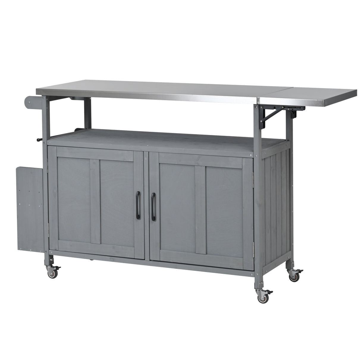 Foldable Outdoor Kitchen Island Patio Mobile Kitchen Cart