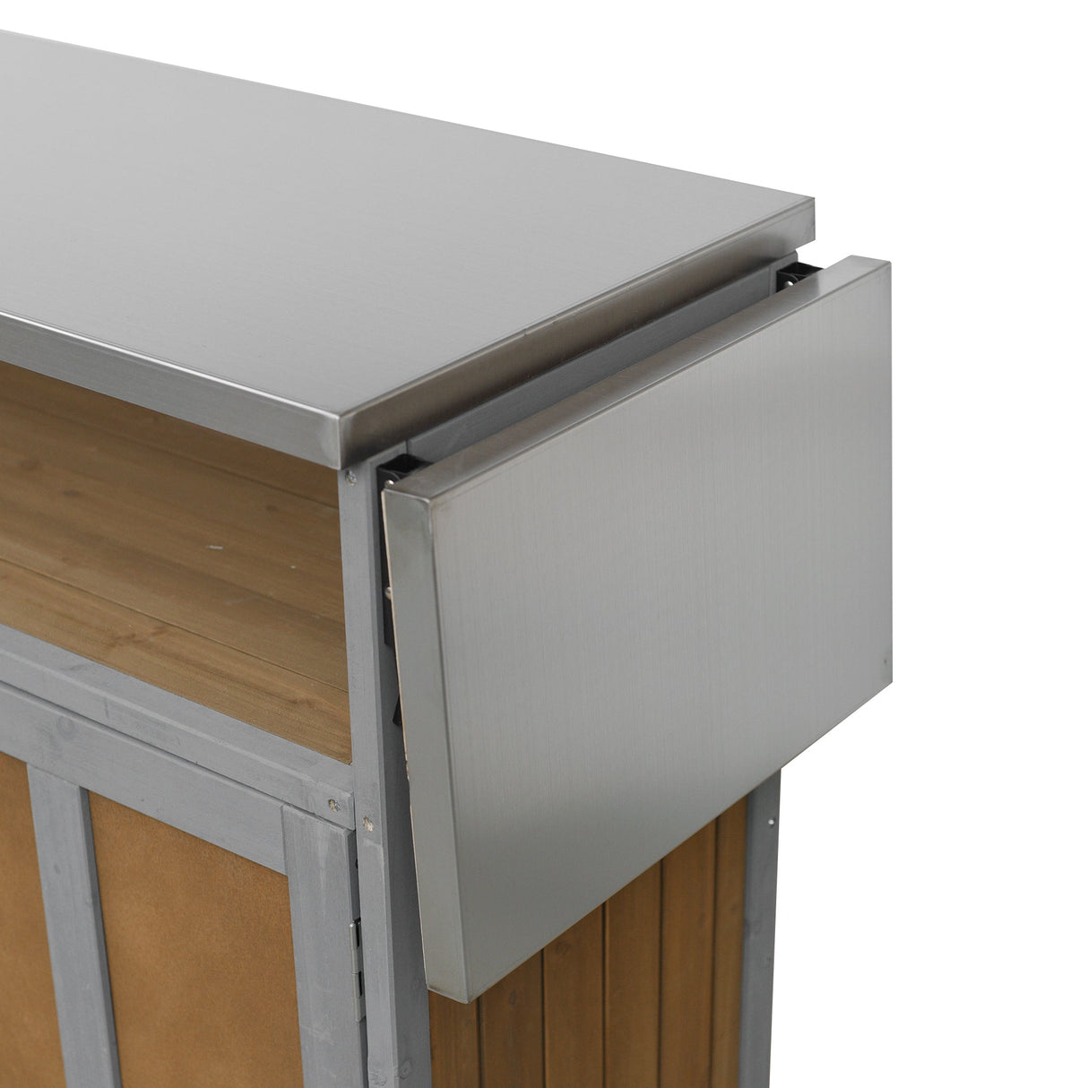 Foldable Outdoor Kitchen Island Patio Mobile Kitchen Cart