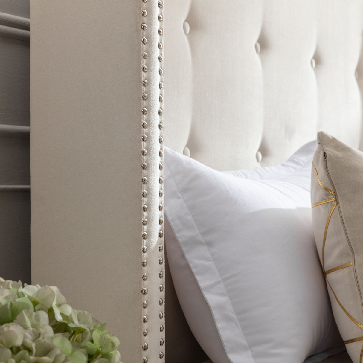 Peyton Upholstered King Bed with 54" High Headboard