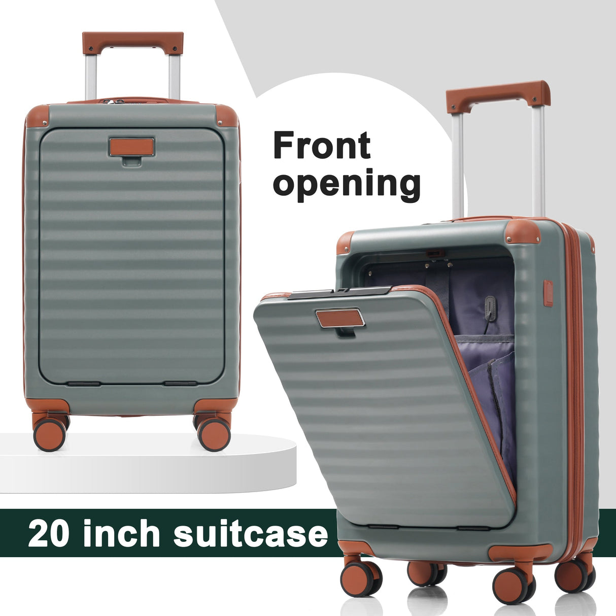Deluxe 5-Piece Hard Side Luggage Set with USB and TSA Security