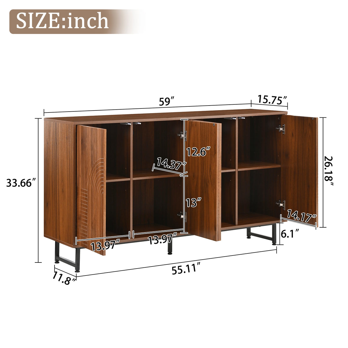 Mid-Century Modern Server, Sideboard & Buffet