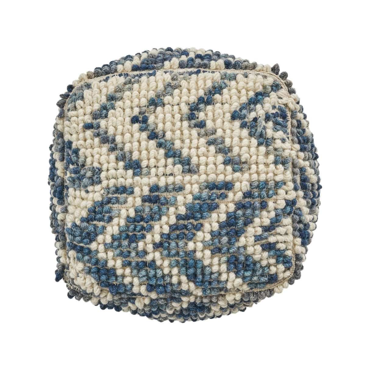 Alina Wool and Cotton Pouf - Natural